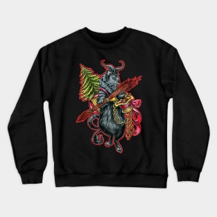 Krampus Ferret - With Red Outline Crewneck Sweatshirt